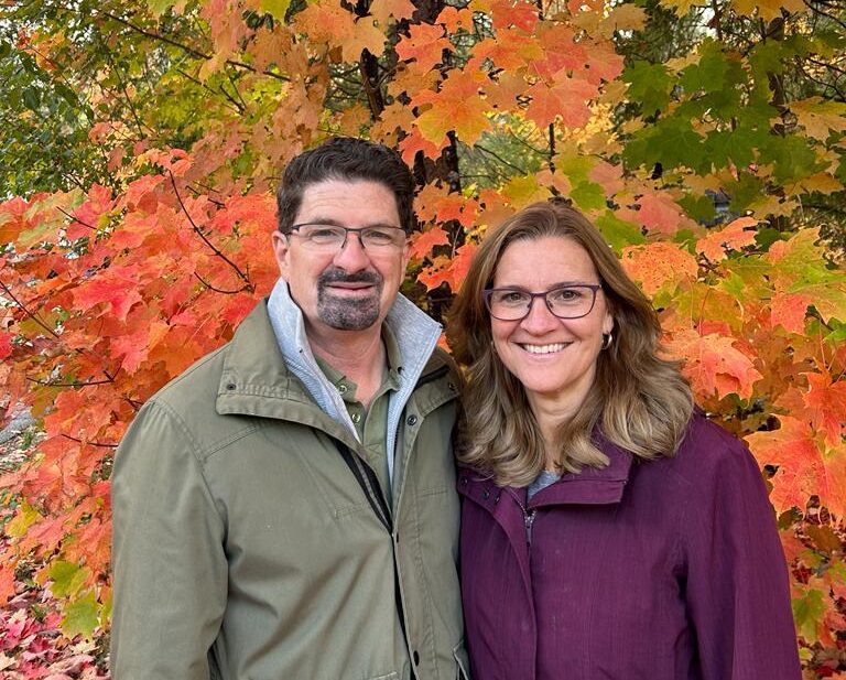 Pastor David and Rhonda in the autumn